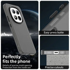 Xiaomi Poco M8 Pro 5G / Redmi Note 15 Pro+ 5G (Global) Case PC + TPU + PET Matte Anti-Drop Phone Back Cover - Black