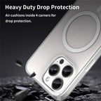 iPhone 15 Pro Case Translucent Matte Back Slim Phone Cover - White