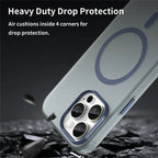iPhone 16 Pro Max Case Compatible with MagSafe TPU + PC Slim Matte Translucent Phone Cover - Dark Blue