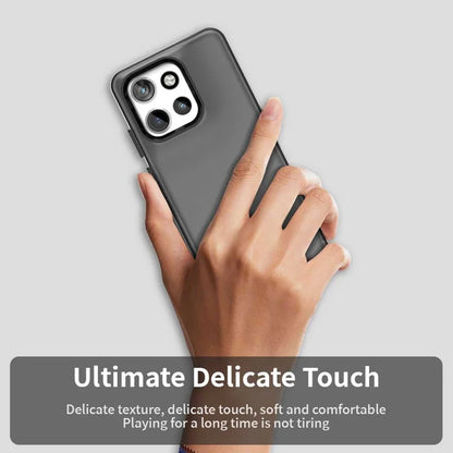 Matte Case For Motorola Edge 60 Neo 5G / 50 Neo 5G / S50 5G / ThinkPhone 25 5G PC+TPU+PET Anti-Drop Phone Back Cover - Black