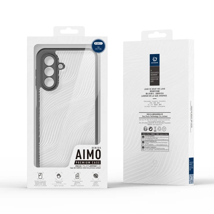 DUX DUCIS For Samsung Galaxy M17 5G / F17 5G / A17 5G / A17 4G Case Aimo Series TPU+PC Matte Drop-proof Phone Cover (REACH Certification) - Black