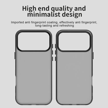 iPhone 17 Pro Max Case PC + TPU + PET Matte Anti-Drop Phone Back Cover - Black