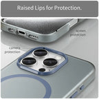 iPhone 16 Pro Case Compatible with MagSafe TPU + PC Slim Matte Translucent Phone Cover - Dark Blue