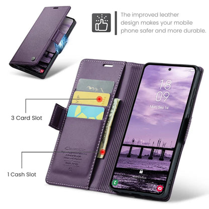 CASEME For Samsung Galaxy S26 Ultra Case  023 Series RFID Blocking Glossy Stand Phone Cover - Purple