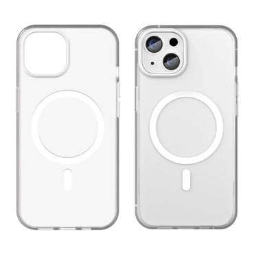 iPhone 14 Translucent Phone Case Matte Design Compatible with MagSafe Wireless Charging - White