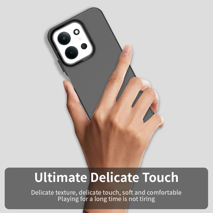 Xiaomi Redmi 15C 4G (Global) (171mm) Case PC + TPU + PET Matte Anti-Drop Phone Back Cover - Black