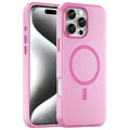 iPhone 16 Pro Max Case Compatible with MagSafe TPU + PC Slim Matte Translucent Phone Cover - Pink