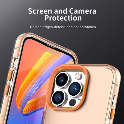 iPhone 14 Pro Max Case PC+TPU+PET Matte Anti-Drop Phone Back Cover - Orange