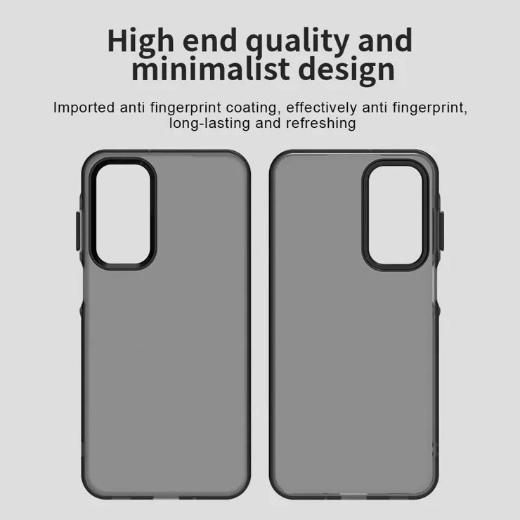 Samsung Galaxy A16 5G / A16 4G Case PC+TPU+PET Matte Anti-Drop Phone Back Cover - Black