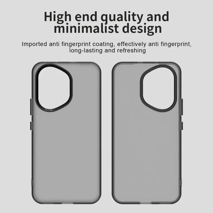 Honor 400 5G (Global) Case PC + TPU + PET Matte Anti-Drop Phone Back Cover - Black