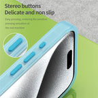 For iPhone 16 Pro Case Compatible with MagSafe TPU + PC Slim Matte Translucent Phone Cover - Blue