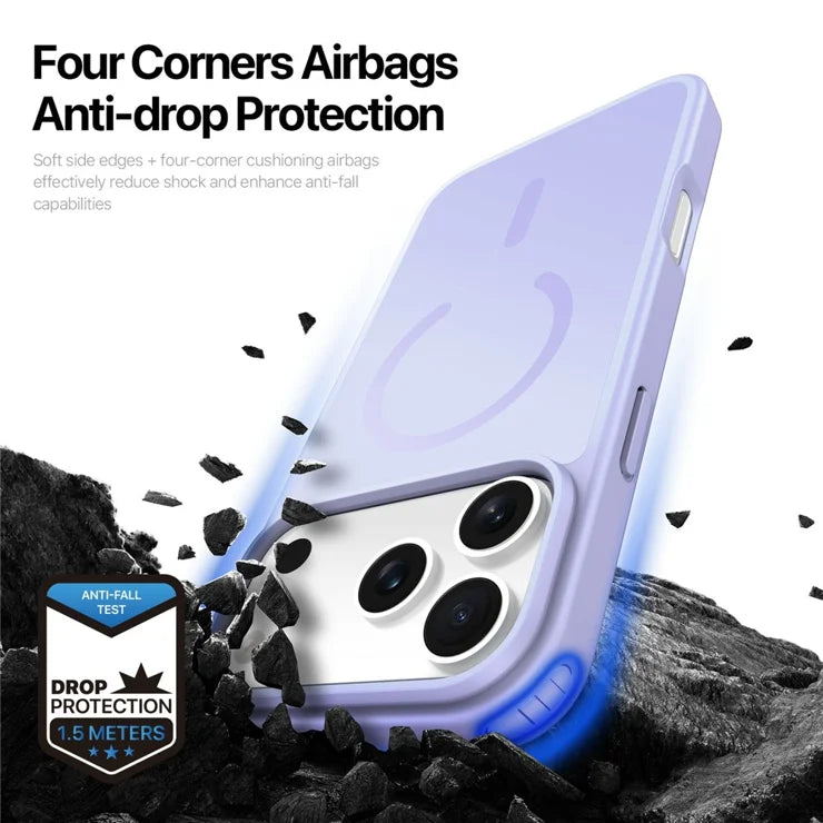 DUX DUCIS Yind Series For iPhone 17 Pro Case TPU + PC Matte Phone Cover Compatible with MagSafe - Light Purple