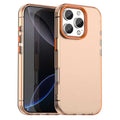 iPhone 16 Pro Max Case PC+TPU+PET Matte Anti-Drop Phone Back Cover - Orange