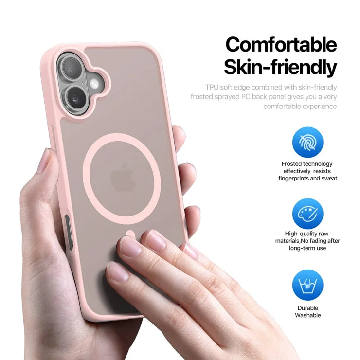 DUX DUCIS For iPhone 17 Case  Yind Series PC+TPU Phone Cover Compatible with MagSafe - Light Pink
