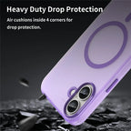 iPhone 16 Plus Case Compatible with MagSafe TPU + PC Slim Matte Translucent Phone Cover - Dark Purple