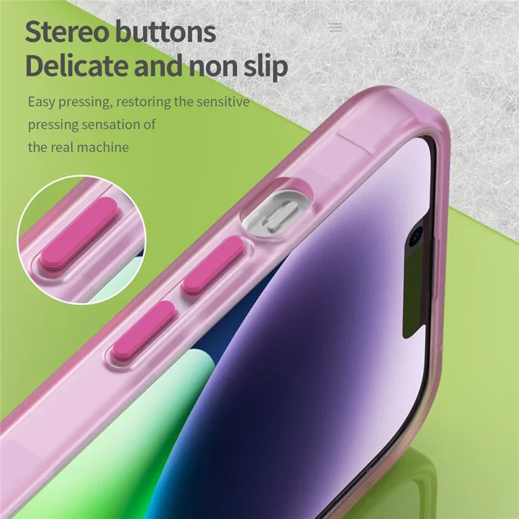 iPhone 14 Translucent Phone Case Matte Design Compatible with MagSafe Wireless Charging - Pink
