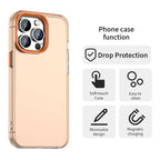 iPhone 15 Pro Max Case PC+TPU+PET Matte Anti-Drop Phone Back Cover - Orange