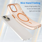 iPhone 14 Translucent Phone Case Matte Design Compatible with MagSafe Wireless Charging - Orange