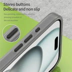 iPhone 16 Plus Case Compatible with MagSafe TPU + PC Slim Matte Translucent Phone Cover - Black