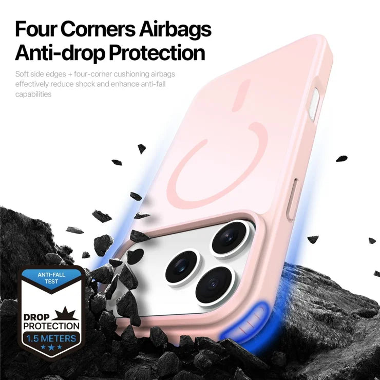 DUX DUCIS Yind Series For iPhone 17 Pro Case TPU + PC Matte Phone Cover Compatible with MagSafe - Light Pink