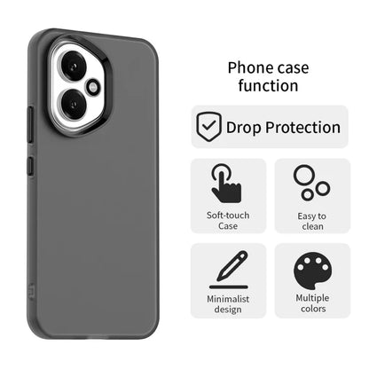Honor 400 5G (Global) Case PC + TPU + PET Matte Anti-Drop Phone Back Cover - Black