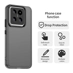 Xiaomi 14 Pro Case PC+TPU+PET Matte Anti-Drop Phone Back Cover - Black