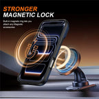 iPhone 17 Pro Magnetic Case Ring Kickstand Slide Camera Cover TPU PC Hybrid Phone Shell - Blue