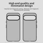 Google Pixel 9 / 9 Pro Case PC+TPU+PET Matte Anti-Drop Phone Back Cover - Black