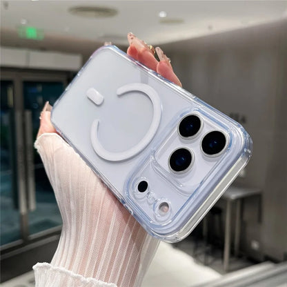 iPhone 17 Pro Magnetic Clear Case PC +TPU Hybrid Phone Cover Compatible with MagSafe