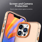 iPhone 13 Pro Max Case PC+TPU+PET Matte Anti-Drop Phone Back Cover - Orange