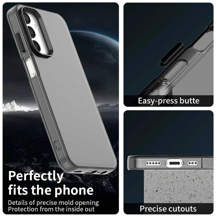 Samsung Galaxy A05s 4G / M14 4G / F14 G4 Case PC+TPU+PET Matte Anti-Drop Phone Back Cover - Black