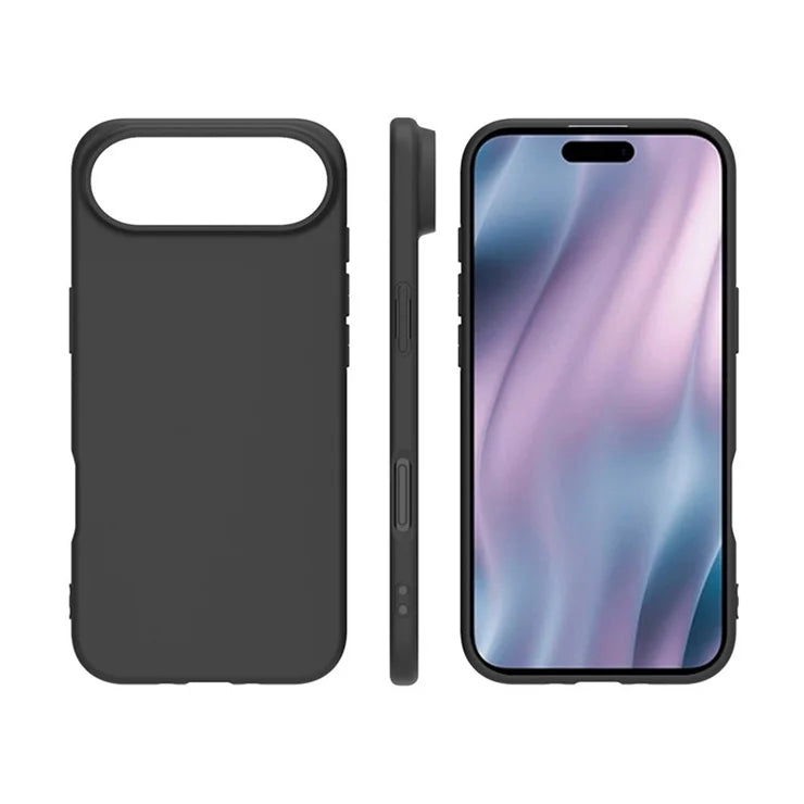For iPhone Air Case Soft Matte Back TPU Black Phone Cover , Large Cutout