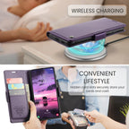 CASEME For Samsung Galaxy S26+ Case 023 Series RFID Blocking Glossy Stand Phone Cover - Purple