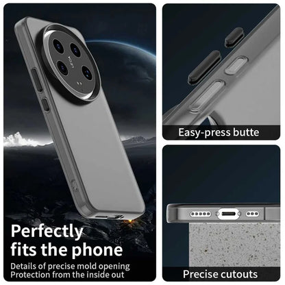 Xiaomi 14 Ultra Case PC+TPU+PET Matte Anti-Drop Phone Back Cover - Black