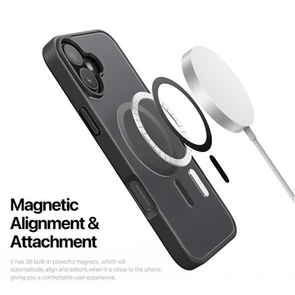 DUX DUCIS Yind Series For iPhone 16 Matte Case Compatible with MagSafe PC+TPU Phone Cover - Black