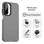 Samsung Galaxy A26 5G Case PC+TPU+PET Matte Anti-Drop Phone Back Cover - Black