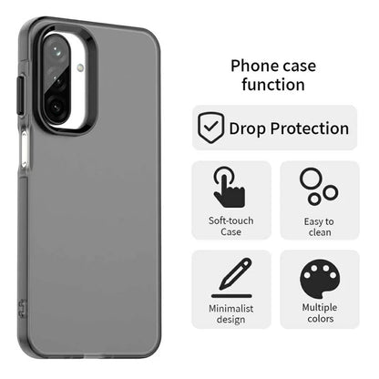 Samsung Galaxy A26 5G Case PC+TPU+PET Matte Anti-Drop Phone Back Cover - Black