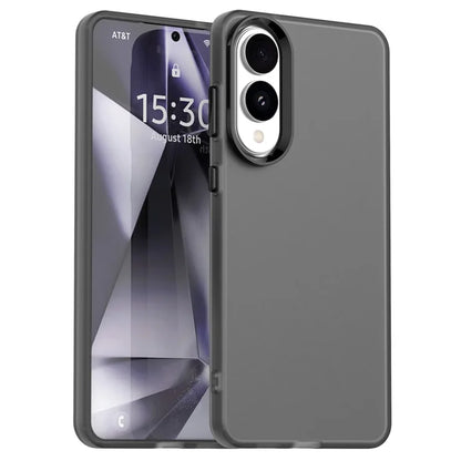Samsung Galaxy S25 Edge Case PC + TPU + PET Matte Anti-Drop Phone Back Cover - Black