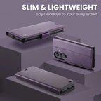CASEME For Samsung Galaxy S26+ Case 023 Series RFID Blocking Glossy Stand Phone Cover - Purple