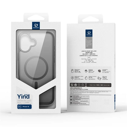 DUX DUCIS Yind Series For iPhone 16 Matte Case Compatible with MagSafe PC+TPU Phone Cover - Black