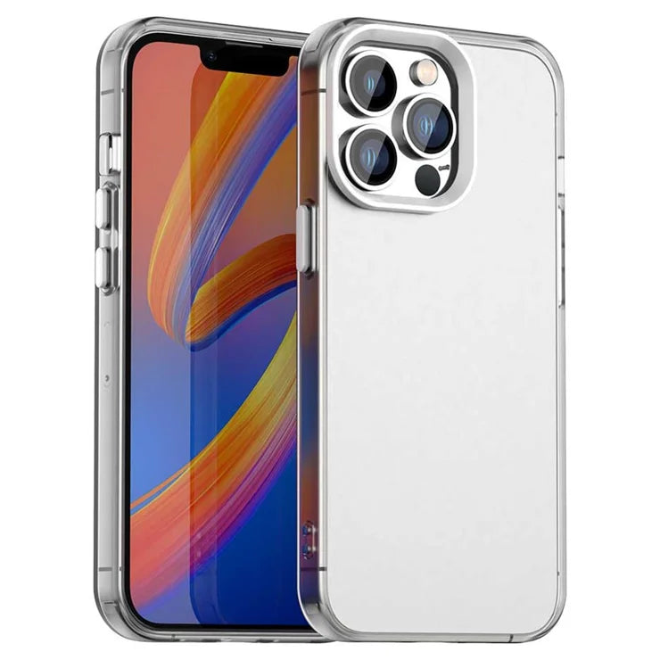 iPhone 13 Pro Max Case PC+TPU+PET Matte Anti-Drop Phone Back Cover - White