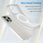 iPhone 16 Pro Max Case Compatible with MagSafe TPU + PC Slim Matte Translucent Phone Cover - White