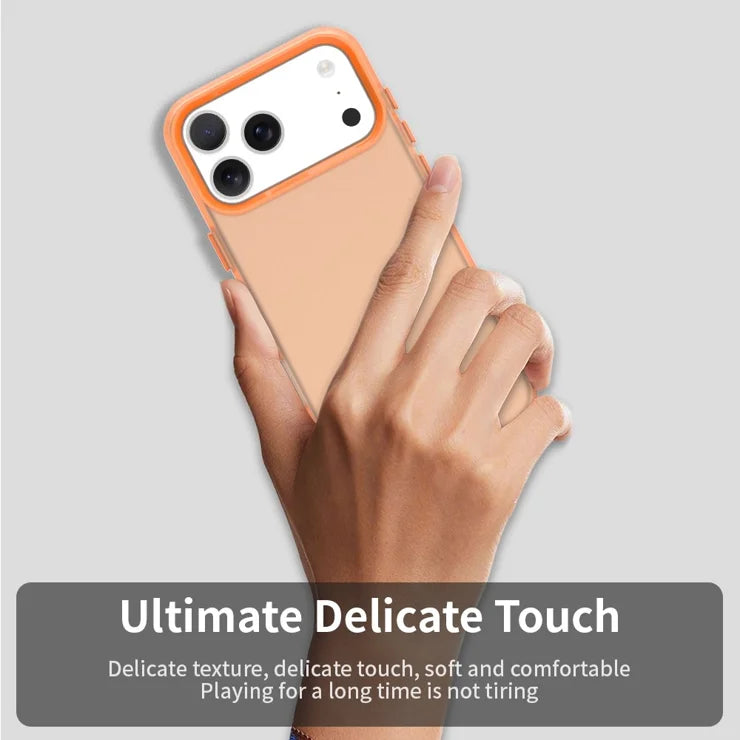 iPhone 17 Pro Case PC + TPU + PET Matte Anti-Drop Phone Back Cover - Orange