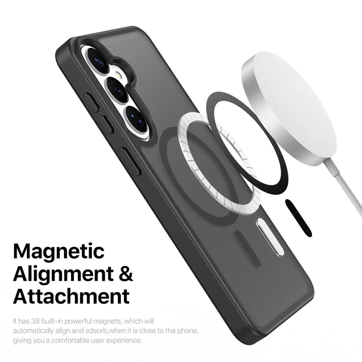 DUX DUCIS For Samsung Galaxy S26+ Magnetic Case Yind Series PC+TPU Phone Cover - Black