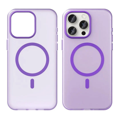 iPhone 15 Pro Case Translucent Matte Back Slim Phone Cover - Dark Purple