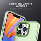 iPhone 13 Pro Max Case PC+TPU+PET Matte Anti-Drop Phone Back Cover - Green