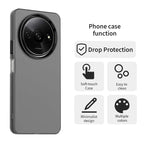 Xiaomi Redmi A3 4G / A3x 4G / Poco C61 4G Case PC+TPU+PET Matte Anti-Drop Phone Back Cover - Black
