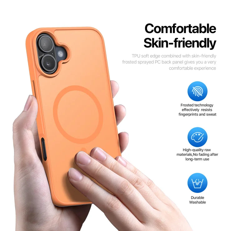 DUX DUCIS For iPhone 17 Case Yind Series PC+TPU Phone Cover Compatible with MagSafe - Orange