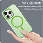 Magnetic Case for iPhone 14 Pro Max Compatible with MagSafe Translucent Matte Back Cover - Fluorescent Green
