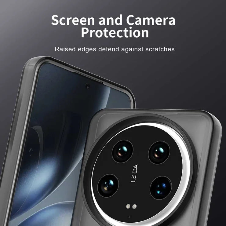 Xiaomi 14 Ultra Case PC+TPU+PET Matte Anti-Drop Phone Back Cover - Black
